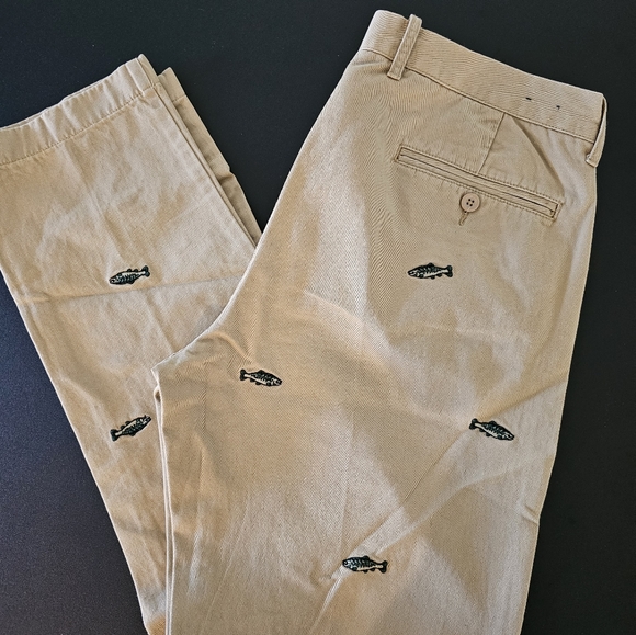 Mens j.crew the Sutton fish khaki pants 33x32 - Picture 1 of 4